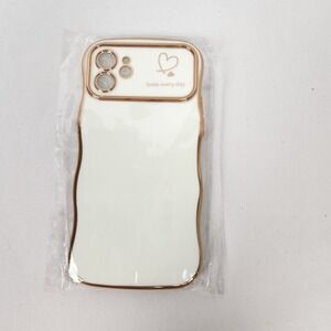 For iPhone 16 15 14 13 12 11 Pro Max Shockproof Soft Wave Frame Curly Shape Case